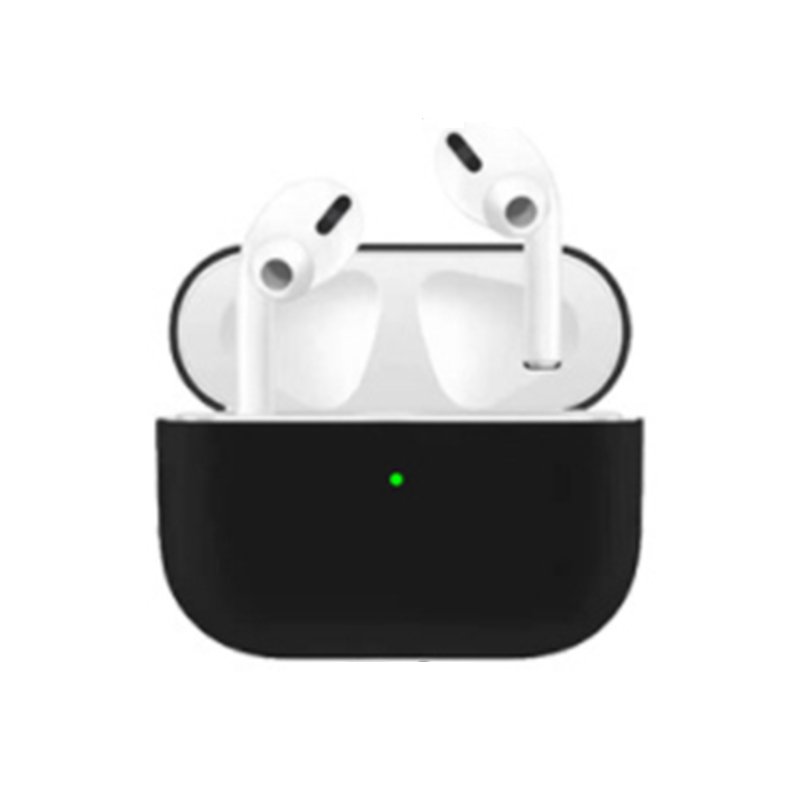 41020210717094131.jpg Ultra-thin Liquid Silicone Case for AirPods Pro Black - Image 1