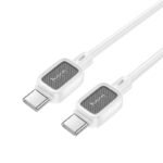 HOCO X108 3A 60W 1M Type-C to Type-C Benefit Silicone Charging Data Cable White