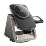 BOROFONE BQ30 Wide 3 in 1 Magnetic Wireless Fast Charger Metal Gray - Image 2
