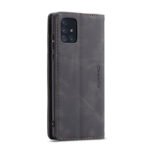 CaseMe-013 TPU Business Style Vintage Matte Horizontal Flap Leather Case for Samsung Galaxy A71 Black - Image 2