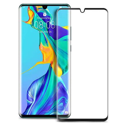 Full Glue Full Screen Tempered Glass Screen Protector for Huawei P30 Pro Black