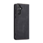 CaseMe-013 TPU Business Style Vintage Matte Horizontal Flap Leather Case for Samsung Galaxy A55 Black - Image 2