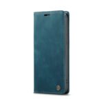 CaseMe-013 TPU Business Style Vintage Matte Horizontal Flap Leather Case for iPhone 13 Pro Max Blue