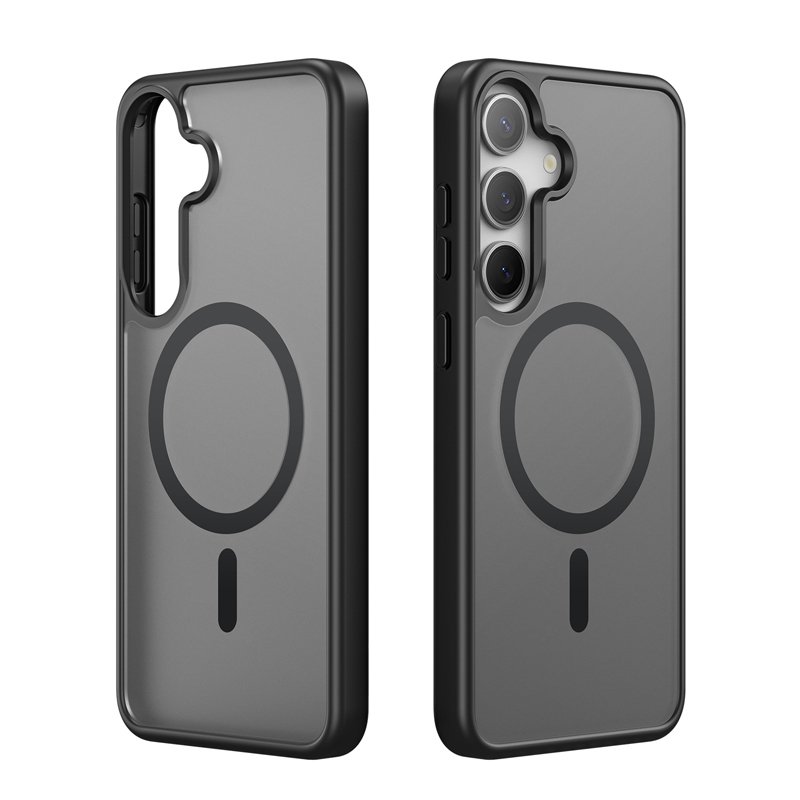 46420250106174507.jpg DUX DUCIS Yind Series Magnetic Matte Anti-drop TPU+PC+Magnets Case for Samsung Galaxy S25 Black - Image 1
