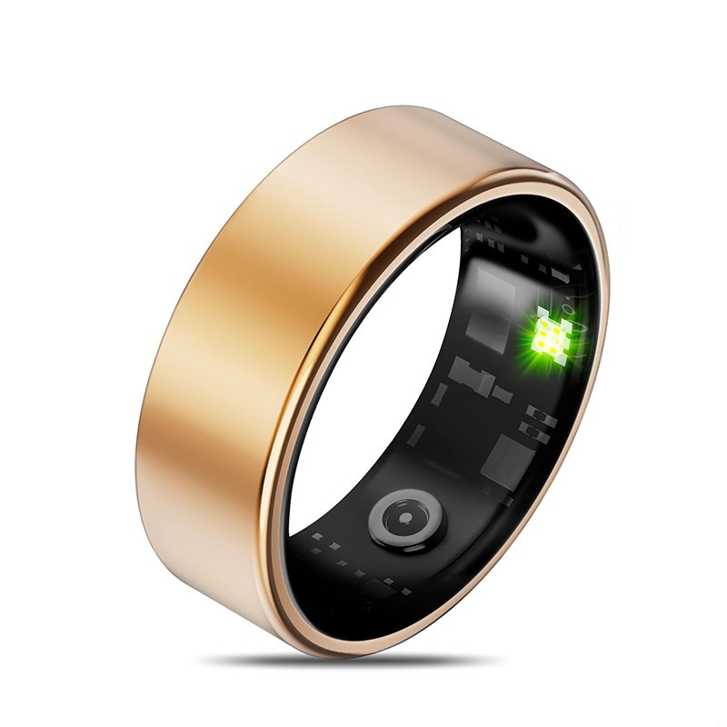 48720250513131923.jpg 20.6 Diameter Smart Health Monitoring Ring with Charging Case Gold - Image 1