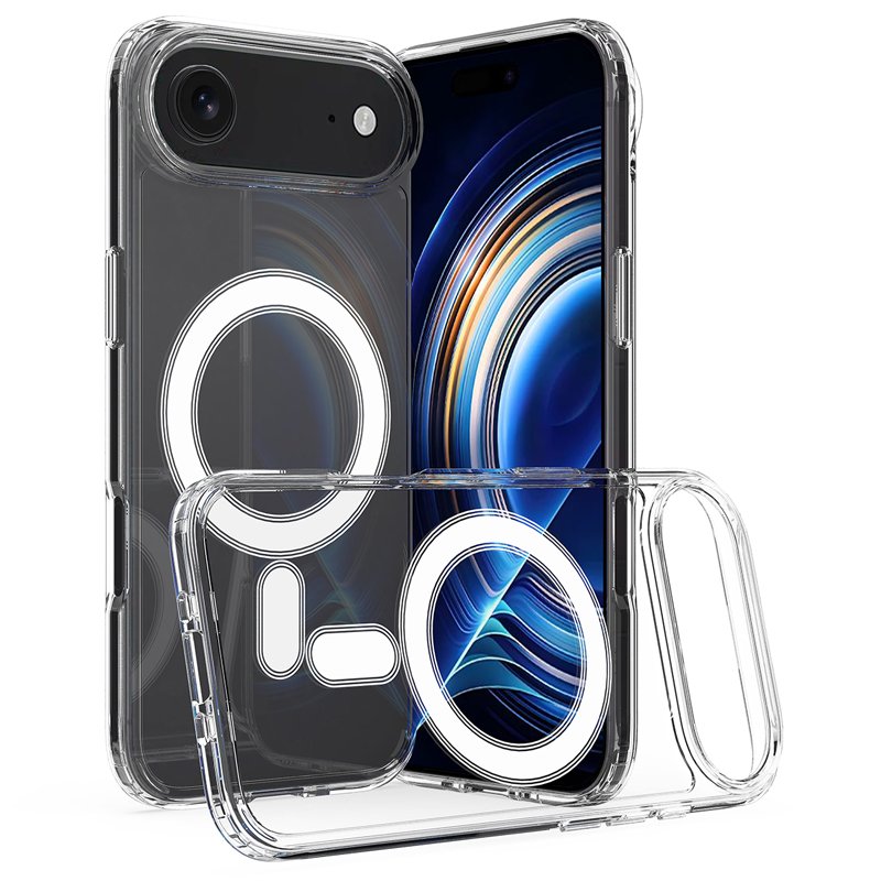 49120250616165819.jpg Magnetic Anti Scratch Shockproof TPU+PC Case for iPhone 17 Air Transparent - Image 1
