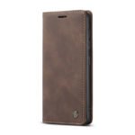CaseMe-013 TPU Business Style Vintage Matte Horizontal Flap Leather Case for Samsung Galaxy S20/S20 5G Brown