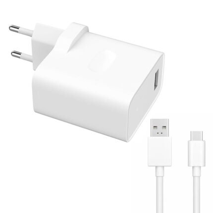 30W USB Charger with 1M Type-C Cable without Package for Oppo EU Plug OEM White