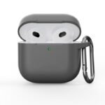 Anti-drop Dust-proof Silicone Conjoined Protective Case for Airpods 4 Gray