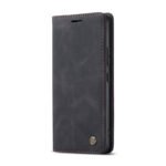 CaseMe-013 TPU Business Style Vintage Matte Horizontal Flap Leather Case for Xiaomi Redmi Note 13 Pro 4G/Poco M6 Pro 4G Black