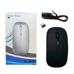 Rechargeable Bluetooth Wireless Mouse with RGB Light Black - Image 2