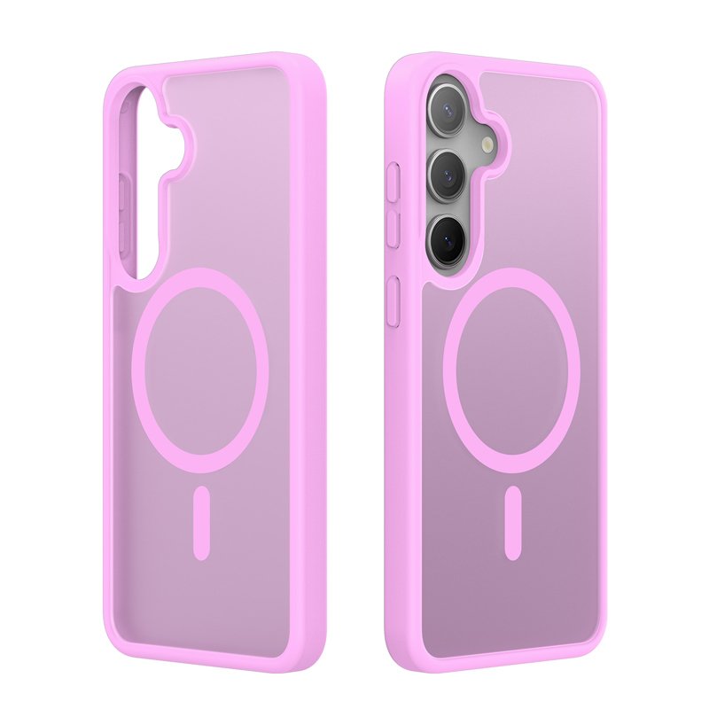 53920250106174449.jpg DUX DUCIS Yind Series Magnetic Matte Anti-drop TPU+PC+Magnets Case for Samsung Galaxy S25 Pink - Image 1