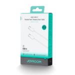 JOYROOM S-A45 60W 1M Type-C to Type-C Ben Series Braided Fast Charging Data Cable White CE/ROHS Certified - Image 2