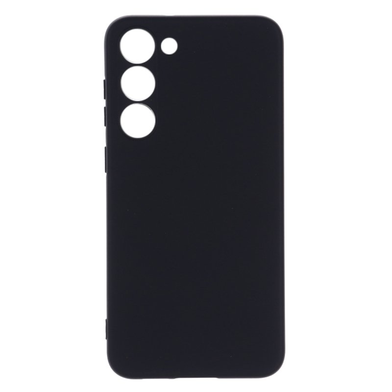 54620241121173624.jpg Full Pure Color Liquid Silicone Case for Samsung Galaxy S23 Black - Image 1