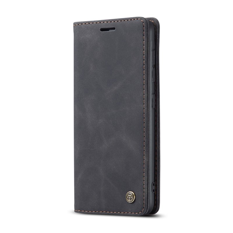 55720210605131653.jpg CaseMe-013 TPU Business Style Vintage Matte Horizontal Flap Leather Case for Samsung Galaxy S20/S20 5G Black - Image 1