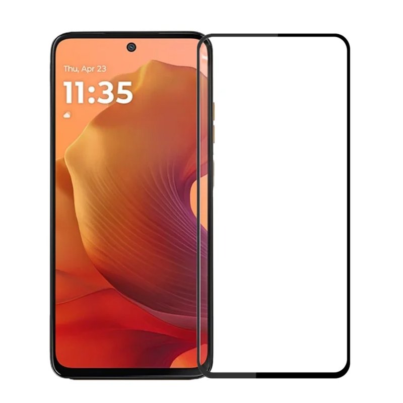 56120250429154040.jpg Silk Screen Full Screen Tempered Glass Screen Protector for Motorola Moto G15 Black - Image 1