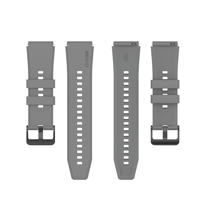 56520210603145743.jpg Soft Rubber Silicone Watch Band for Huawei Watch GT2 46mm Gray - Image 1