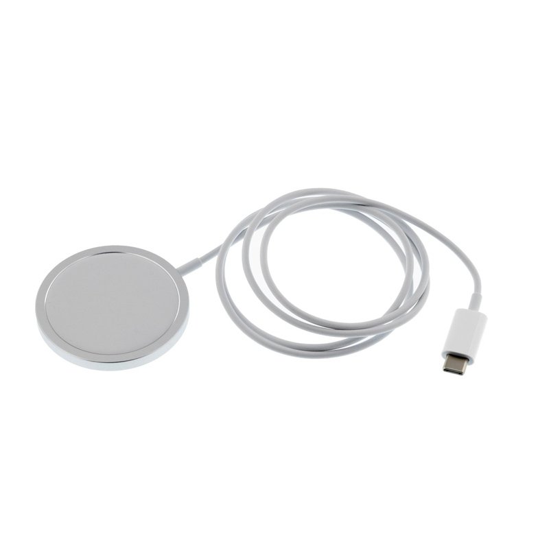 58020250423135653.jpg 1M A2140 MHXH3ZE/A MagSafe 15W Type-C Wireless Charger with Packaging Box for iPhone Silver OEM - Image 1