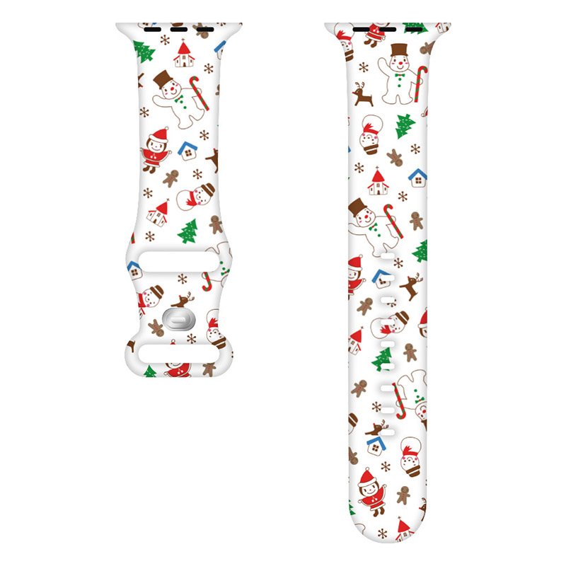 58220241107163605.jpg No.1 Christmas Series Silicone Strap Band for Apple Watch 42/44/45/46/49MM - Image 1