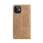 CaseMe-013 TPU Business Style Vintage Matte Horizontal Flap Leather Case for iPhone 12 Mini Yellow - Image 2