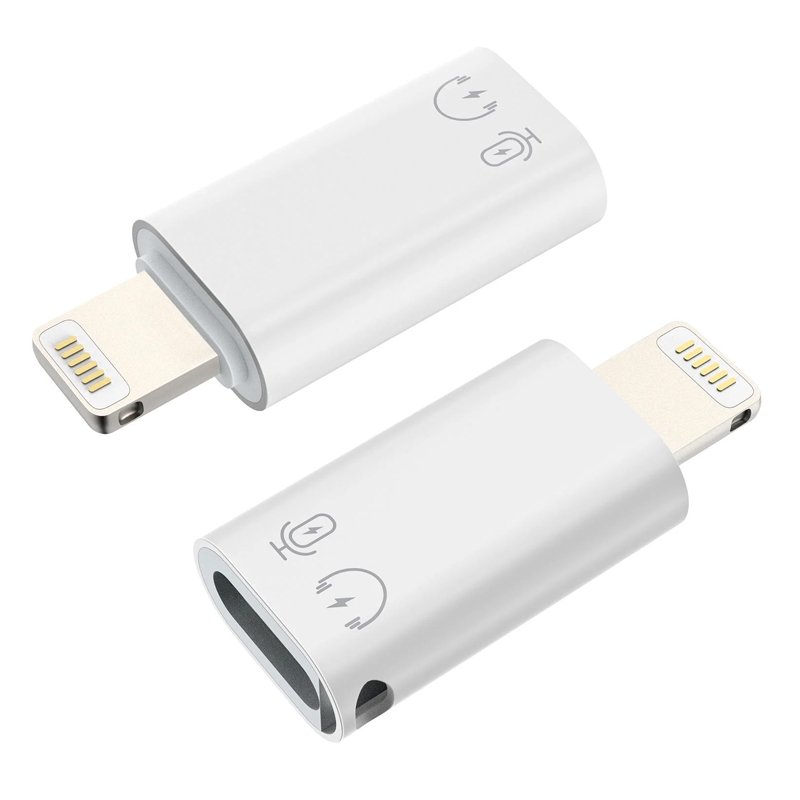 58820240705153840.jpg Lighting(Male) to Type-C(Female) OTG Adapter for Charging & Data Transfer & Audio Function White - Image 1