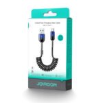JOYROOM S-A43 3A 1.5M Type-C Port Crystal-Clear Series Coiled Fast Charging Data Cable Black CE/ROHS Certified - Image 2