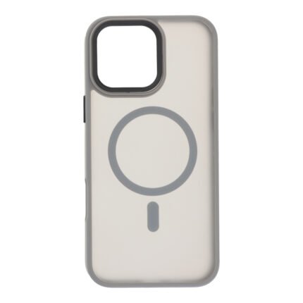 Magnetic Skin Feel Frosted Translucent Case for iPhone 15 Gray