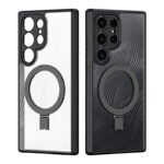 DUX DUCIS Aimo Mag Series Magnetic Matte Anti-drop TPU + PC Case with Ring Holder for Samsung Galaxy S24 Ultra Black