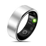 18.1 Diameter Smart Health Monitoring Ring with Charging Case Silver