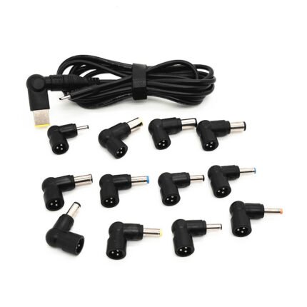 2M 100W Type-C to DC Power Supply with 13 Adapter for Laptop Black