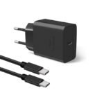 45W Type-C Charger with 1.8M 5A Type-C to Type-C Cable for Samsung EU Plug OEM Black