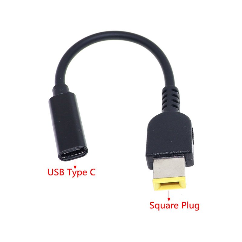 62220220606151624.jpg 15cm Type-C(Female) to Square Plug(Male) Adapter Cable for Laptop Charger - Image 1
