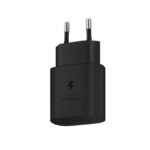 25W Type-C Port Charger with Package for Samsung Black Ori EU plug without Logo