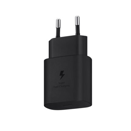 25W Type-C Port Charger with Package for Samsung Black Ori EU plug without Logo
