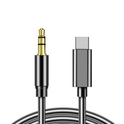 JBC-007 Type-C Male to 3.5mm AUX Male Audio Adapter Cable with Package Black
