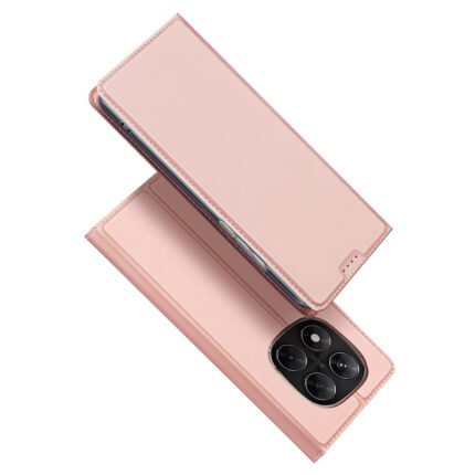 DUX DUCIS Skin Pro Series Magnetic Horizontal Flip Leather TPU + PU Case for Xiaomi Redmi Note 14 Pro 4G Pink