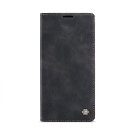CaseMe-013 TPU Business Style Vintage Matte Horizontal Flap Leather Case for iPhone 12 Pro Max Black