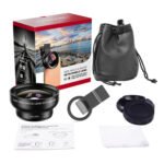 APEXEL 0.45X Wide Angle Lens 140? 12.5X Macro Lens Clip-on Lens Kit for Mobile Phone - Image 2