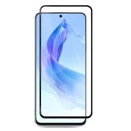 Silk Screen Full Screen Tempered Glass Screen Protector for Honor 90 Lite Black