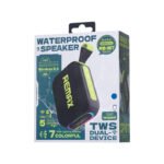REMAX RB-M7 Lighting Wireless Portable Waterproof Speaker Green - Image 2