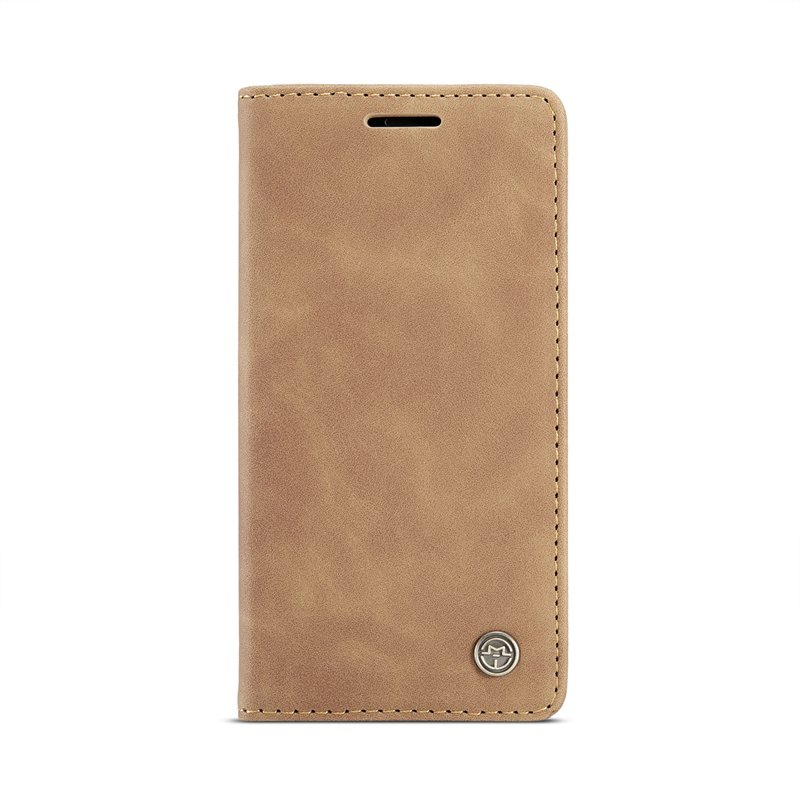 72220210605161800.jpg CaseMe-013 TPU Business Style Vintage Matte Horizontal Flap Leather Case for iPhone 12 Mini Yellow - Image 1
