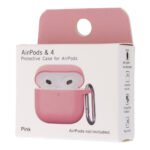 Anti-drop Dust-proof Silicone Conjoined Protective Case for Airpods 4 Pink - Image 2
