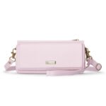 CaseMe Me30 Max 4.0-7.5 inch Crossbody Phone Bag Leather RFID Blocking Phone Purse Wallet Pink