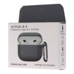 Anti-drop Dust-proof Silicone Conjoined Protective Case for Airpods 4 Gray - Image 2