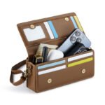 CaseMe Me30 Max 4.0-7.5 inch Crossbody Phone Bag Leather RFID Blocking Phone Purse Wallet Brown - Image 2