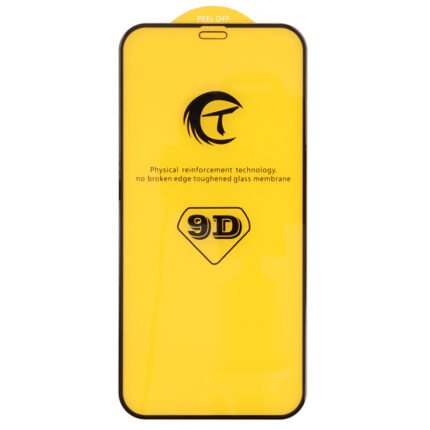 9D Full Screen Tempered Glass Screen Protector for iPhone 14 Pro Max Black