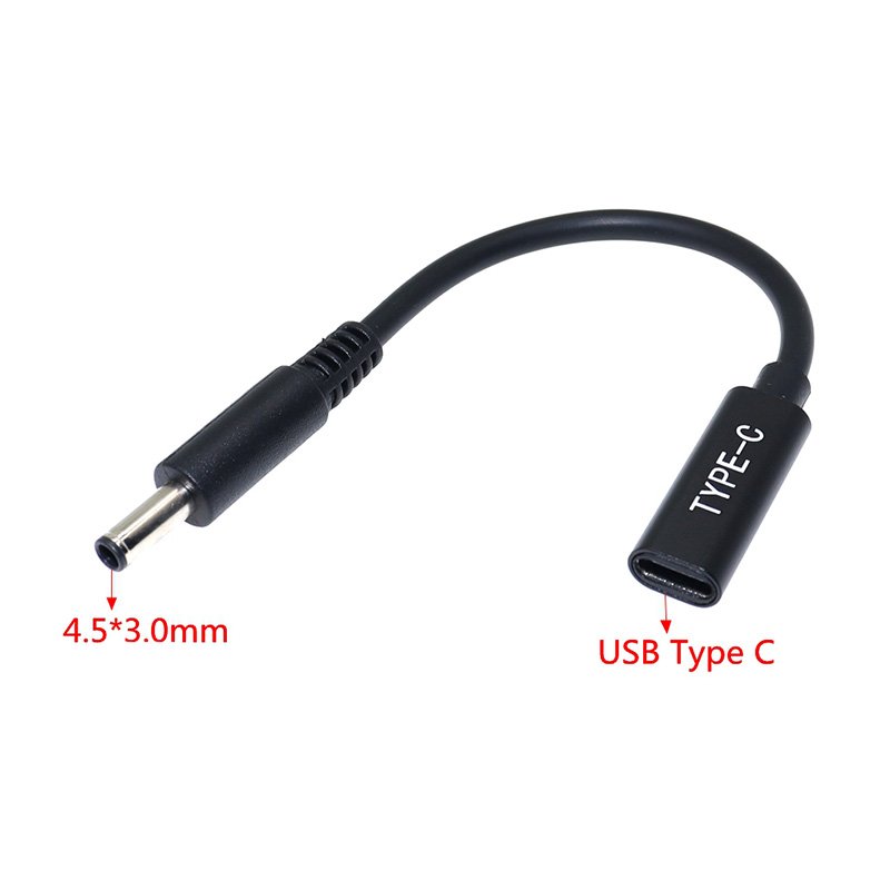 76120220606151614.jpg 15cm Type-C(Female) to 4.5*3.0mm(Male) Adapter Cable for Laptop Charger - Image 1