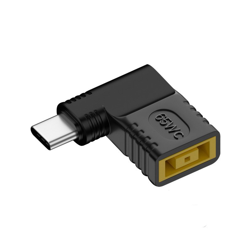 76120250419102212.jpg 65W 90 Degree Lenovo Square Female to Type-C Male Power Adapter Converter - Image 1