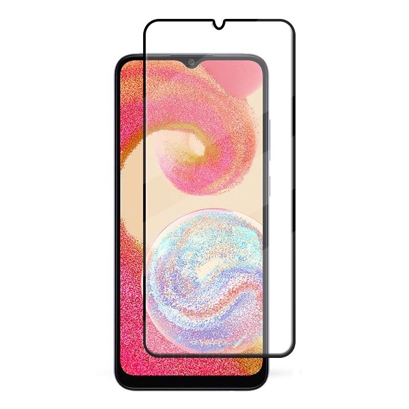 76320230202165528.jpg Silk Screen Full Screen Tempered Glass Screen Protector for Samsung Galaxy A04 A045 Black - Image 1