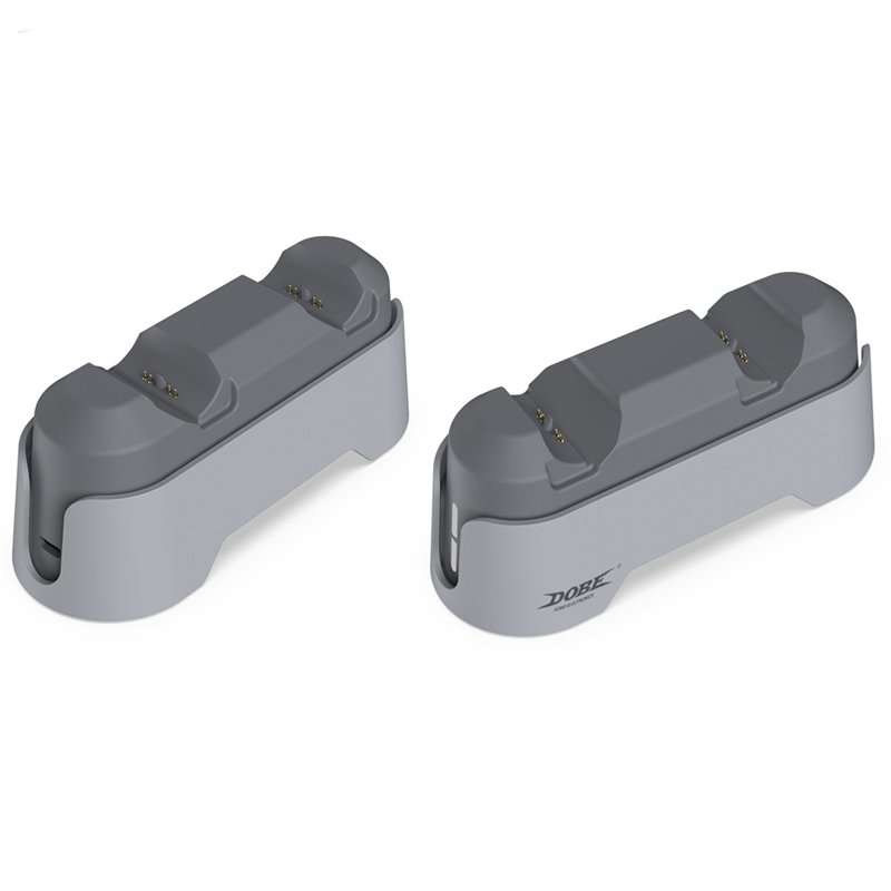 79020250419173028.jpg DOBE TP5-1501X Dual Gamepad Charger Base for PS5/PS5 DualSense Edge Controller Gray - Image 1